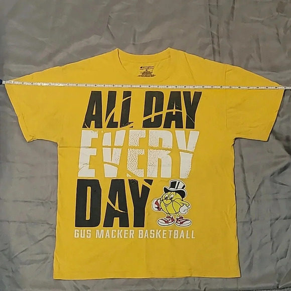 Champion GUS MAKER Youth Boys size M "ALL DAY EVERY DAY" yellow/gold shirt LOT A - Picture 6 of 6
